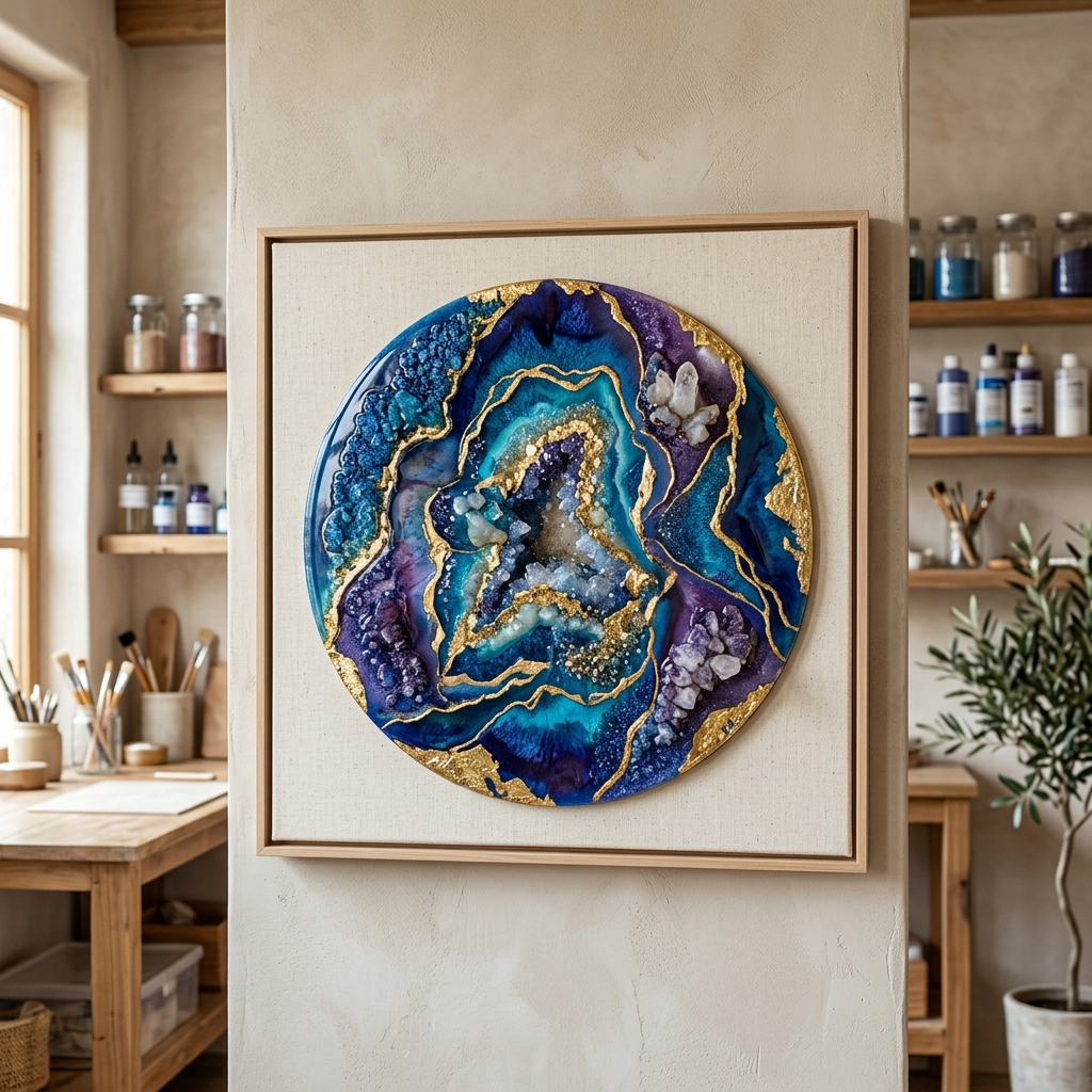 Resin Art and Geode Pieces